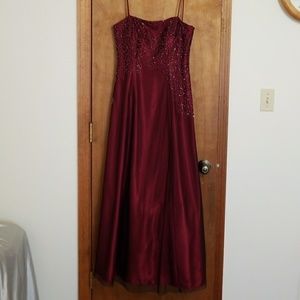 Burgundy formal dress